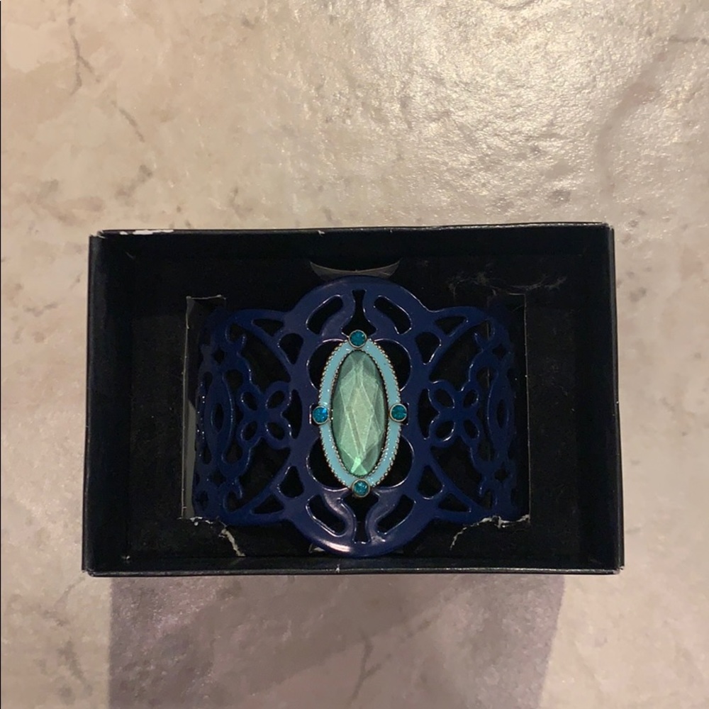 Avon blue tone cuff bracelet
